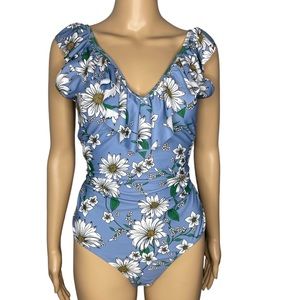Jessica Simpson floral print one piece swimsuit size XL